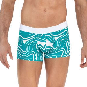 Фото Мужские трусы хипсы бирюзовые с принтом Clever Moda DYNAMIC TRUNKS 163710