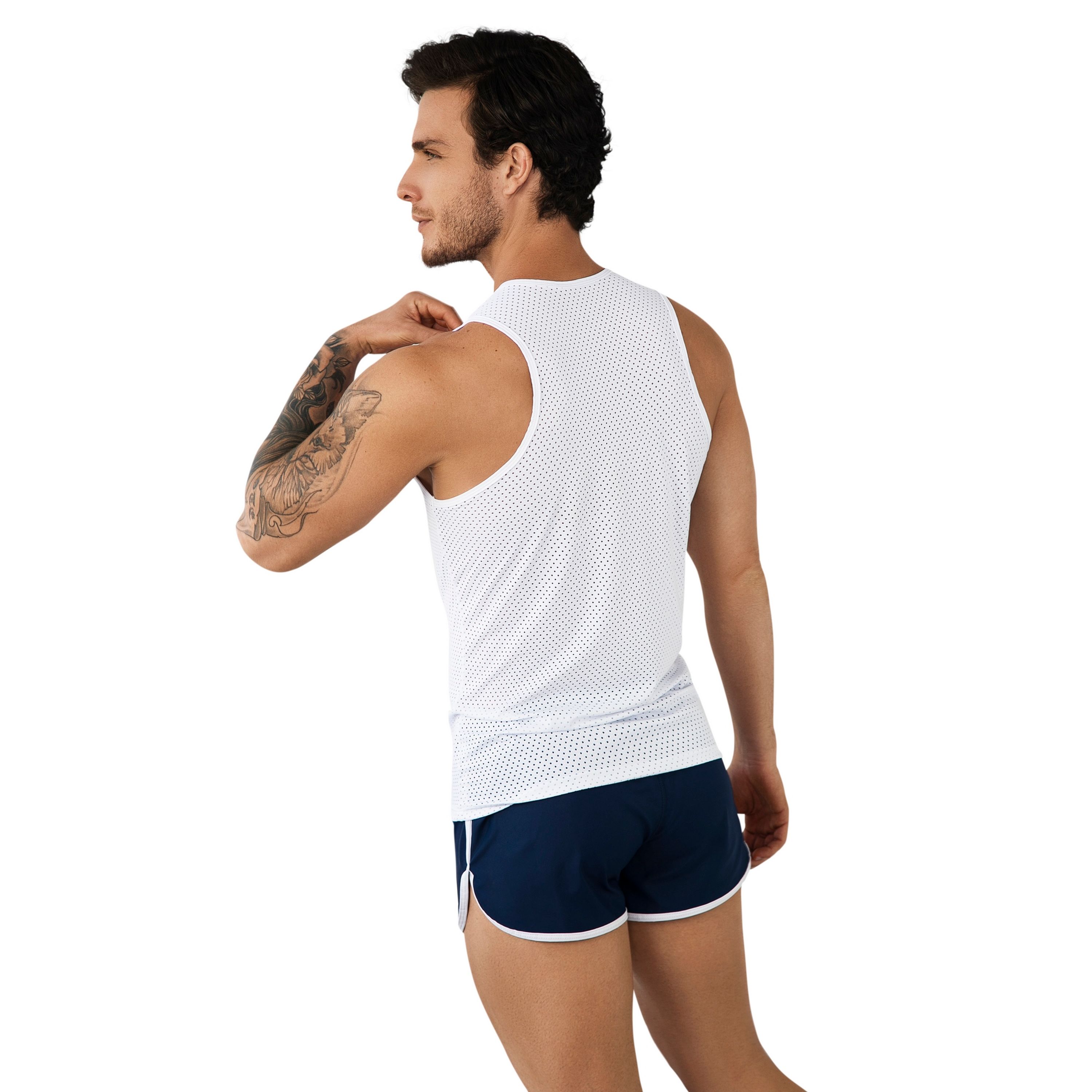 Мужская майка белая сетчатая Clever JOY TANK-TOP 096501 фото 2