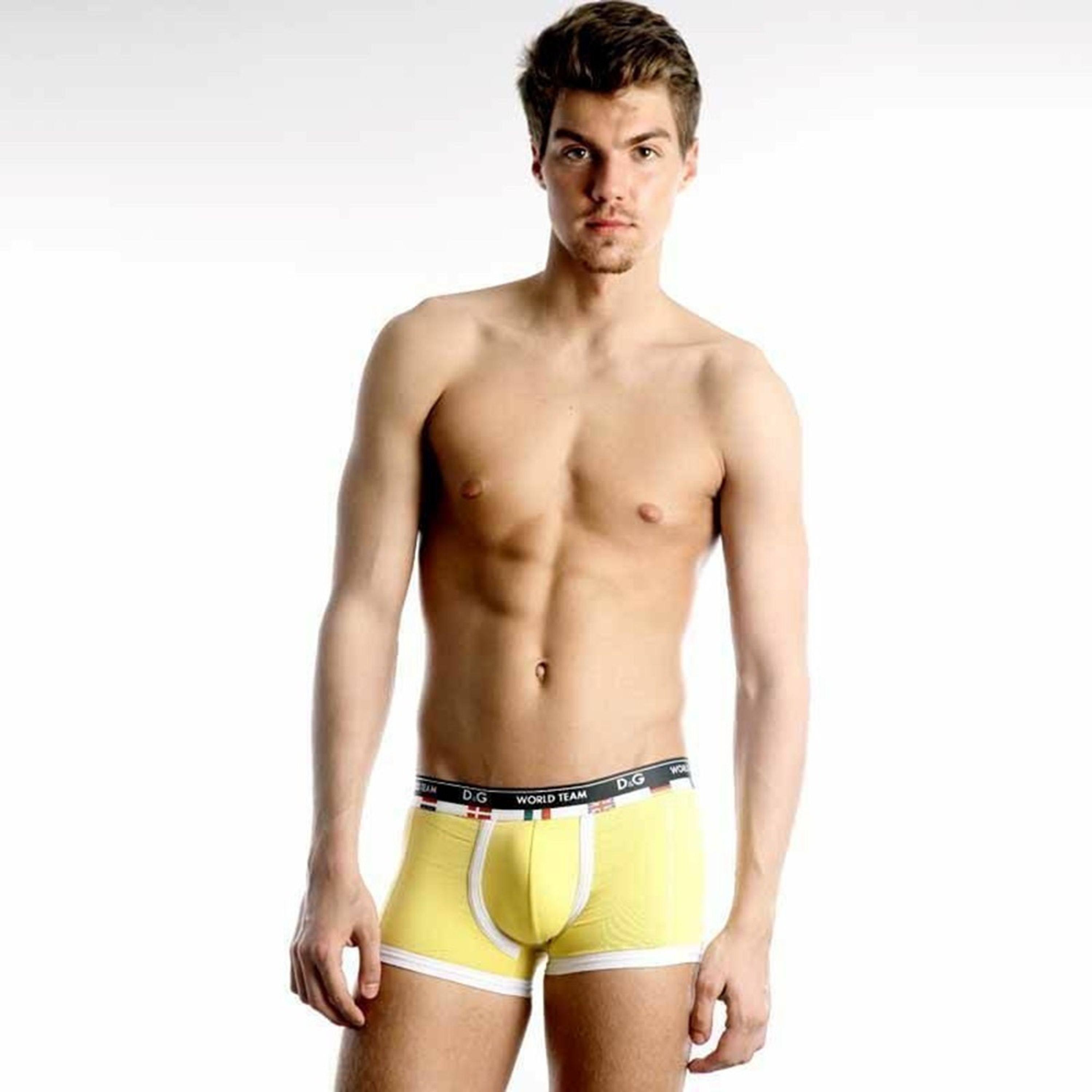 Мужские трусы боксеры желтые D&G World Team Yellow фото 1