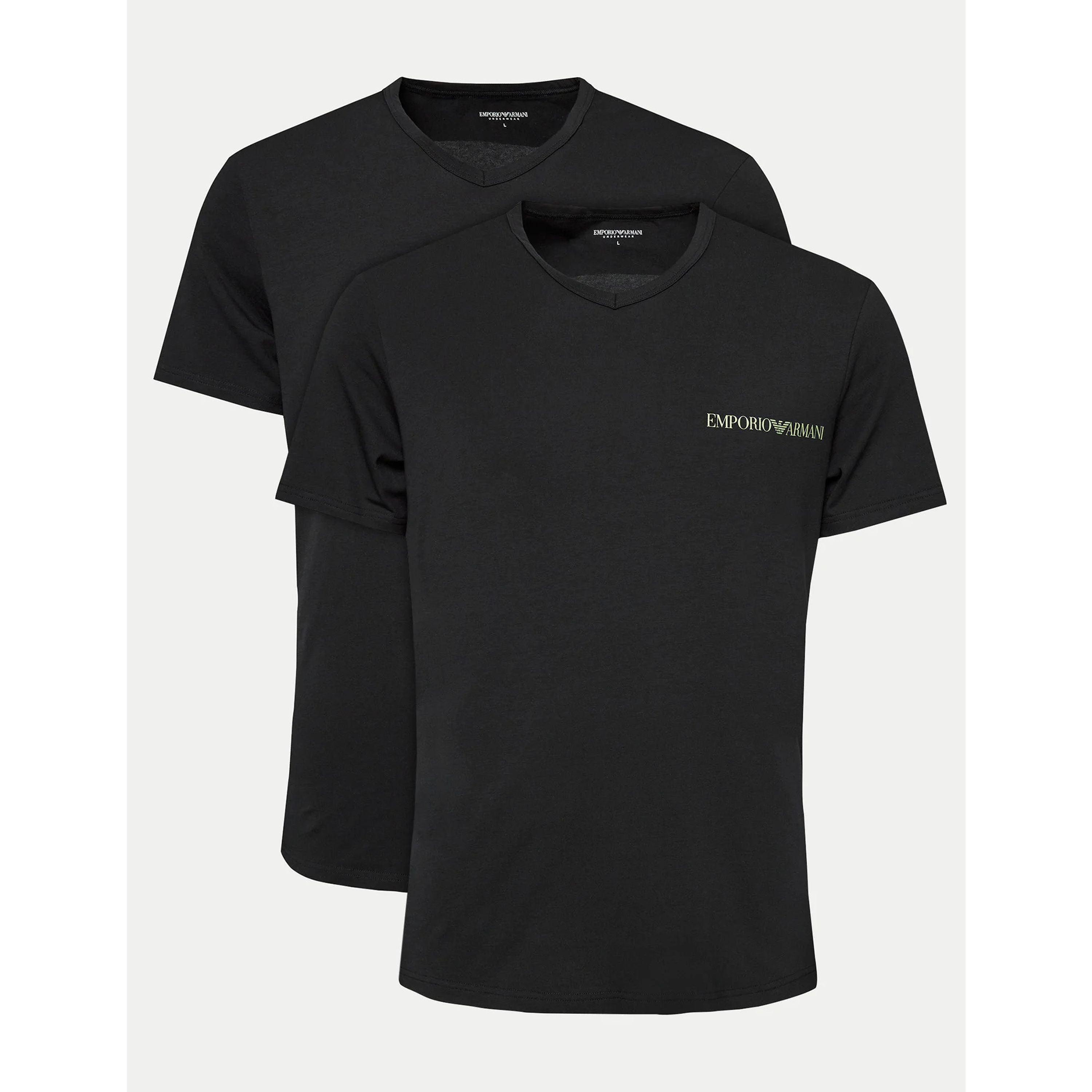 Набор мужских футболок 2в1 черные Emporio Armani 111849_4F717 23820 фото 1