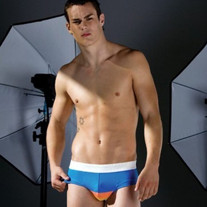  Мужские трусы брифы Aussiebum Spin Brief Blue Color фото 4