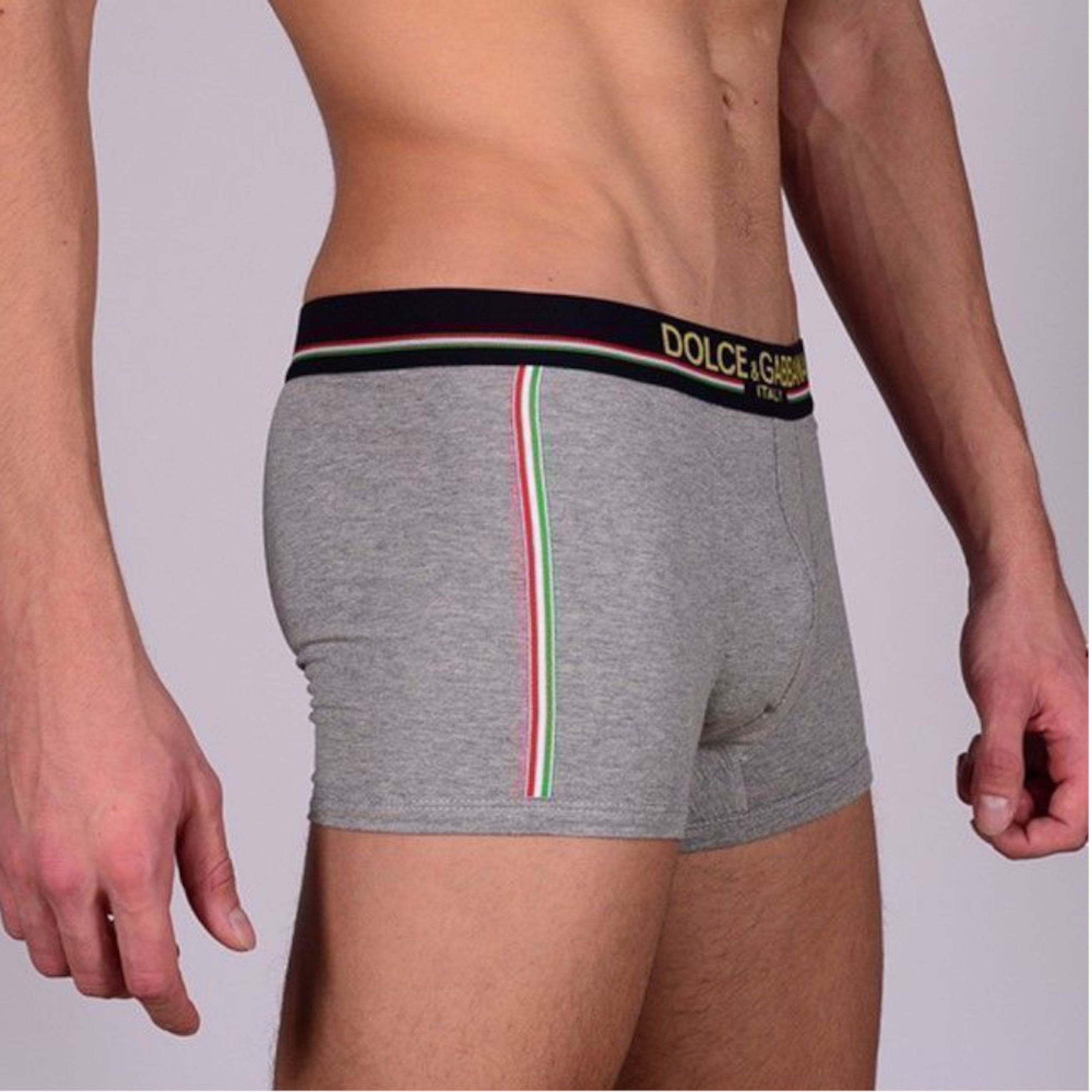 Мужские трусы боксеры серые Dolce Gabbana Italy Boxer фото 2