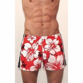 Фото Мужские плавательные шорты в красный цветок Aussiebum Beach Short Scent 