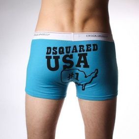 Фото Мужские трусы боксеры бирюзовые DSQUARED America BOXER TURQUOISE