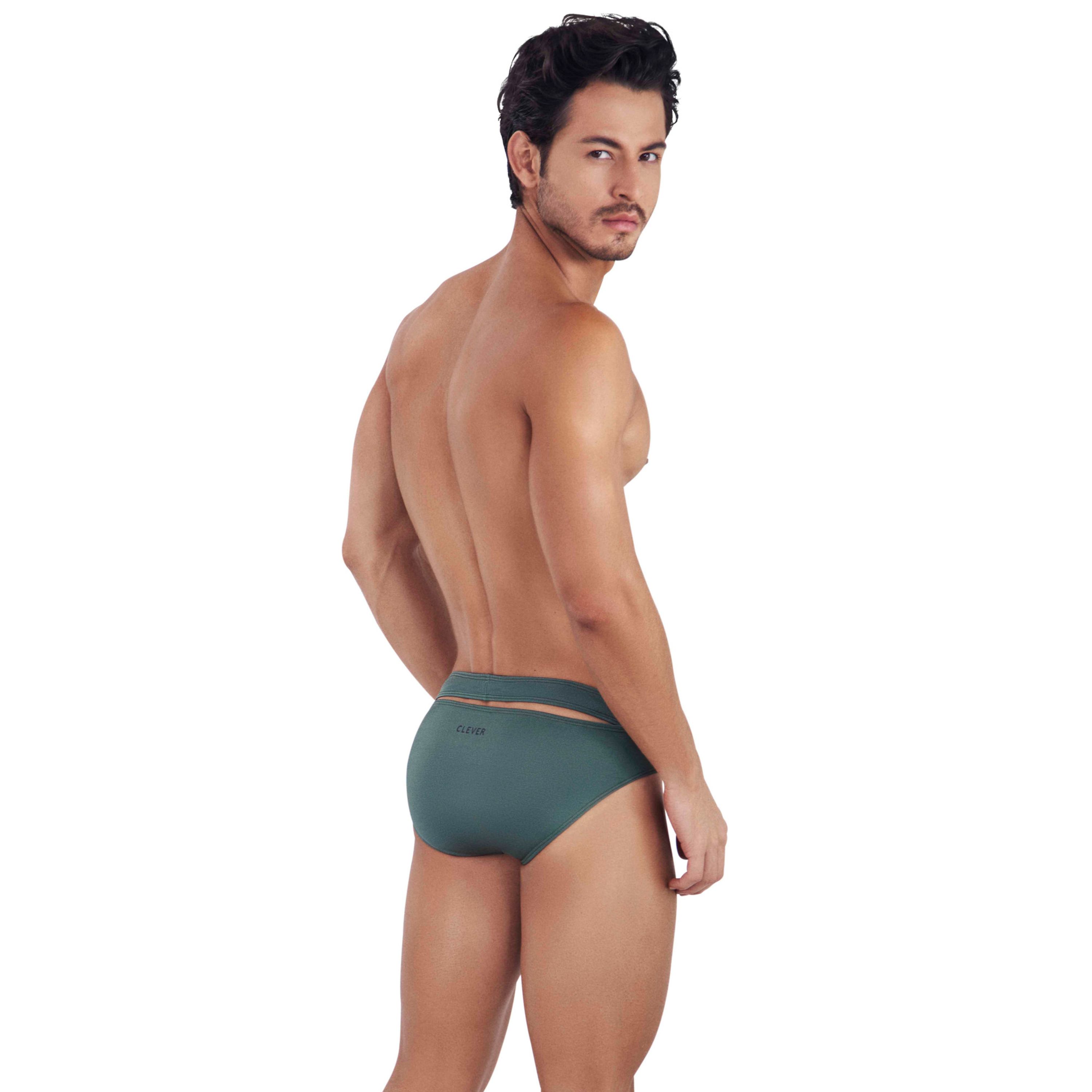 Мужские трусы брифы зеленые Clever FLASHING BRIEF 145410 фото 3