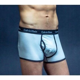 Фото Мужские трусы боксеры голубые Calvin Klein 365 Blue Black Boxer