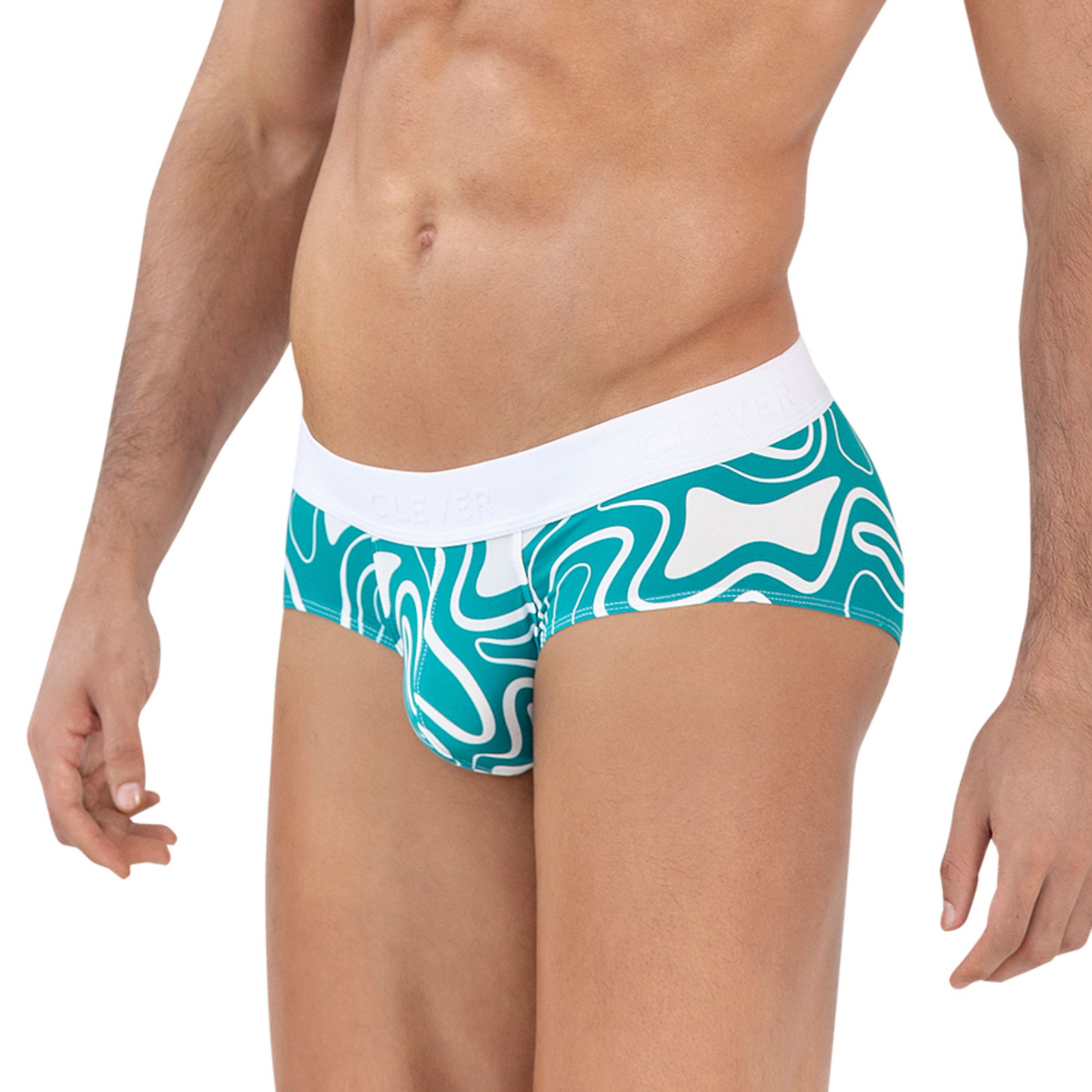 Мужские трусы брифы бирюзовые с принтом Clever DYNAMIC CLASSIC BRIEF 163810 фото 2
