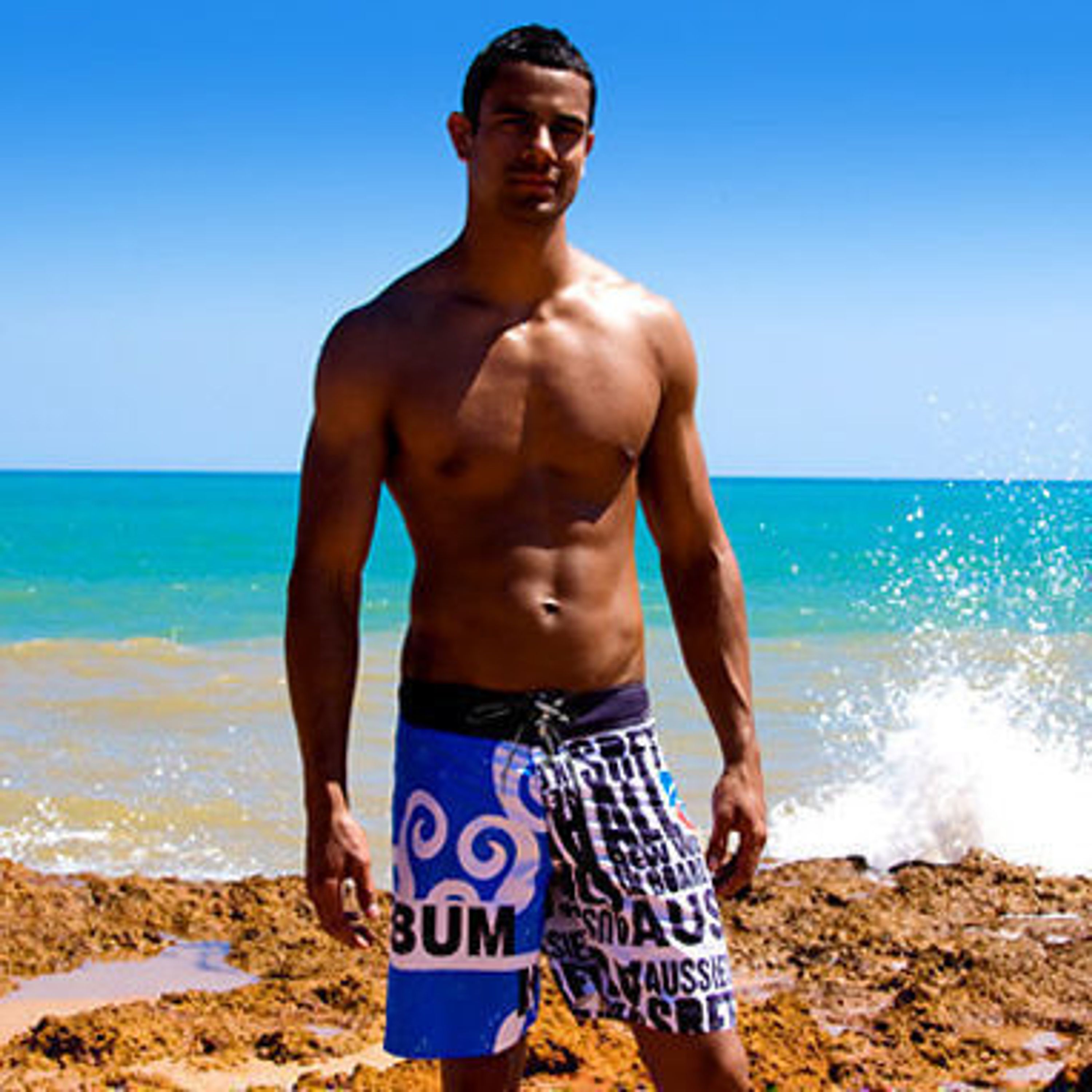  Мужские плавательные шорты синие Aussiebum Surf Shorts Tidal фото 4