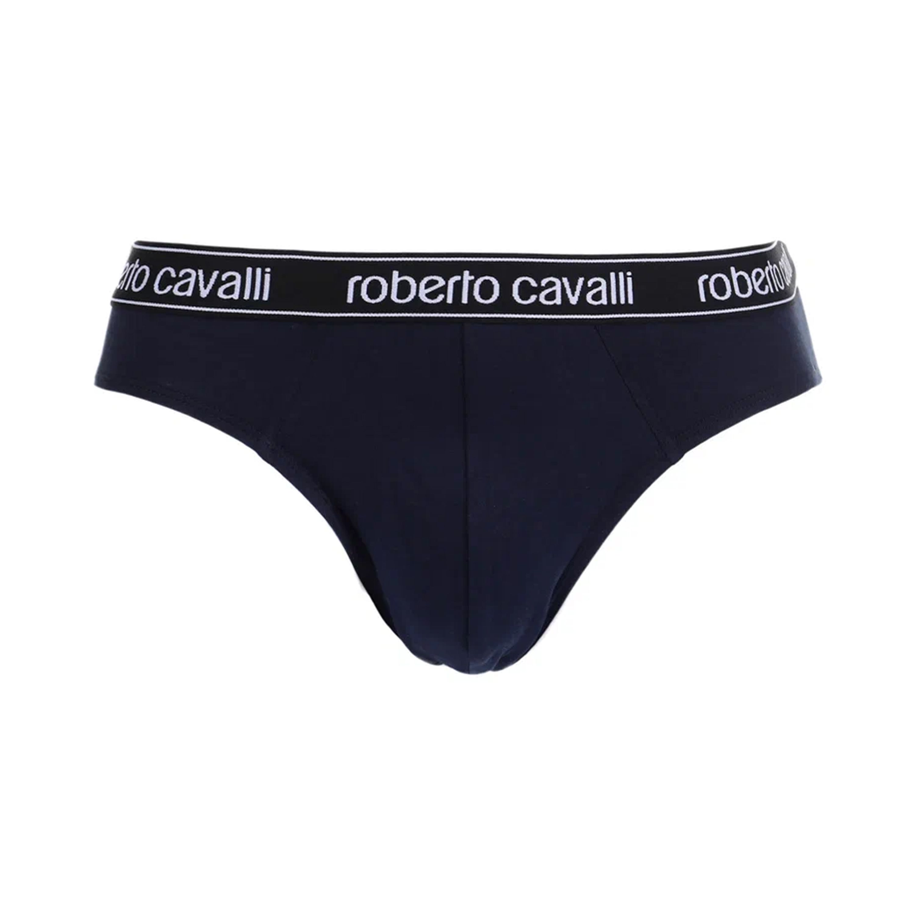 Набор мужских трусов брифов 3в1 темно-синие ROBERTO CAVALLI RC1USP02TR фото 2