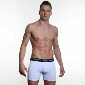 Фото Мужские трусы боксеры белые с черной резинкой Emporio Armani