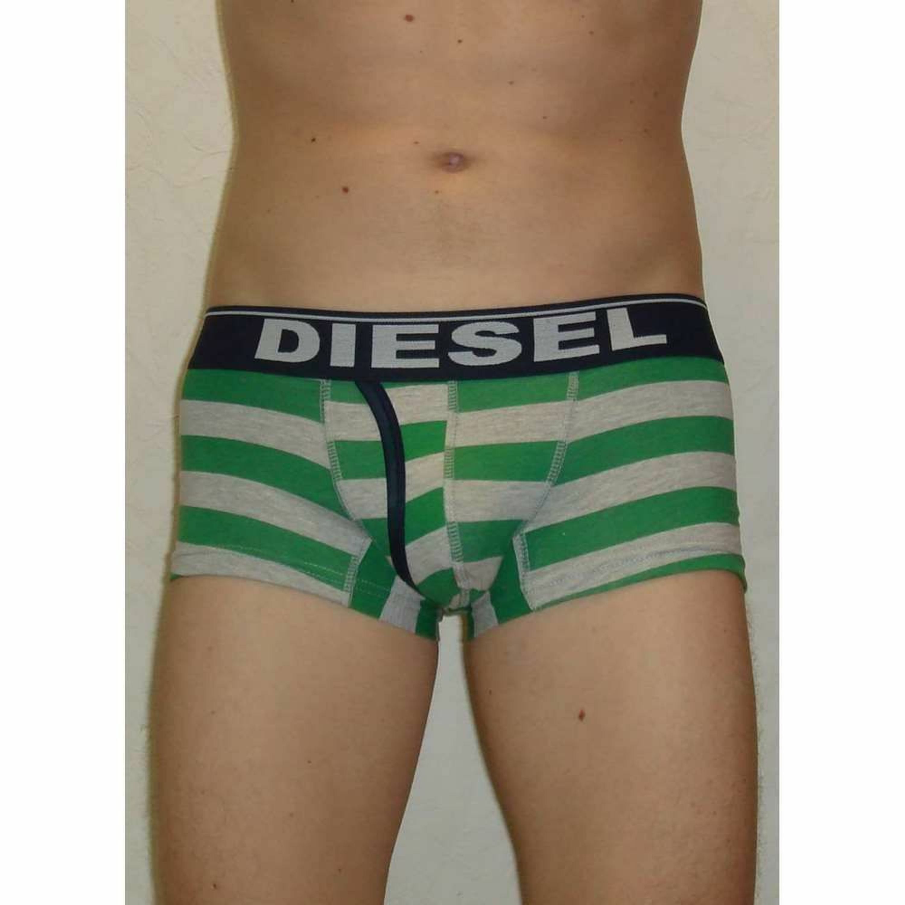  Мужские трусы боксеры Diesel Green Stripe Boxer фото 1