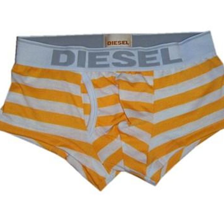  Мужские трусы боксеры Diesel желтые Stripe Boxer 