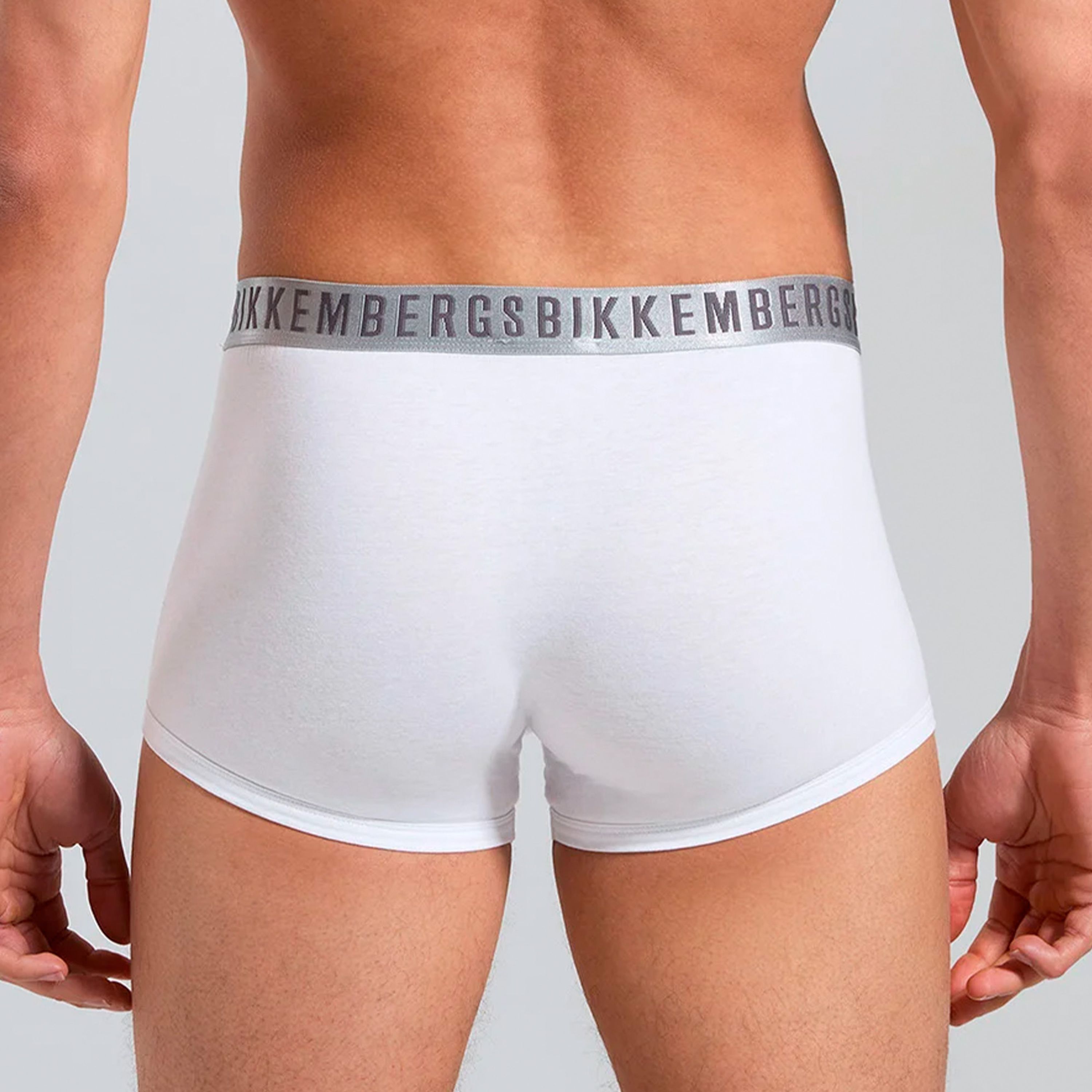 Мужские трусы боксеры белые набор 2в1 Bikkembergs SILVER BKK1UTR11BI фото 3