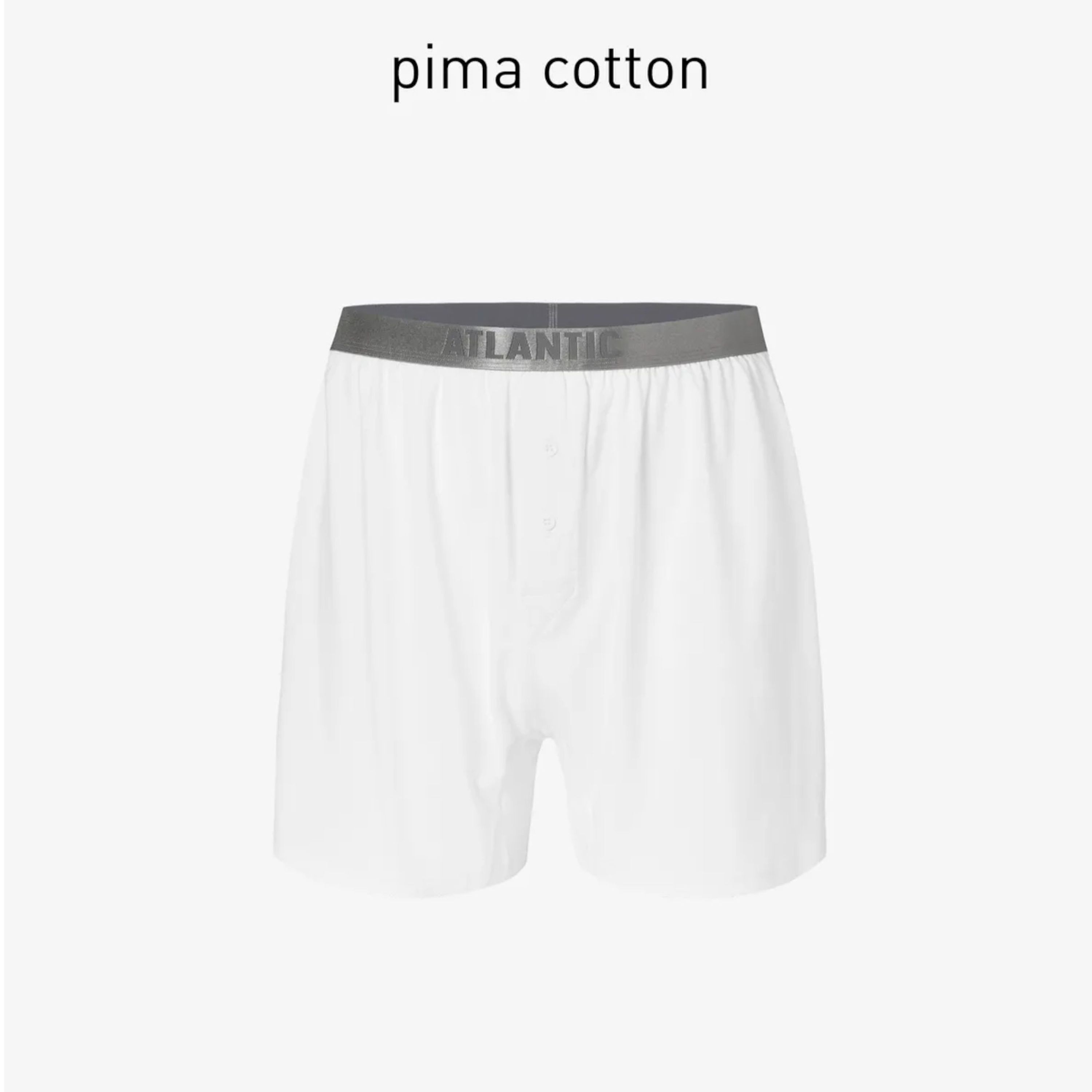 Мужские трусы боксеры белые ATLANTIC Pima Cotton BMB-005 фото 4
