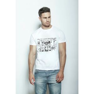 Фото Мужская футболка белая с принтом "Денёв" Emilio Barbone 020004m-EB