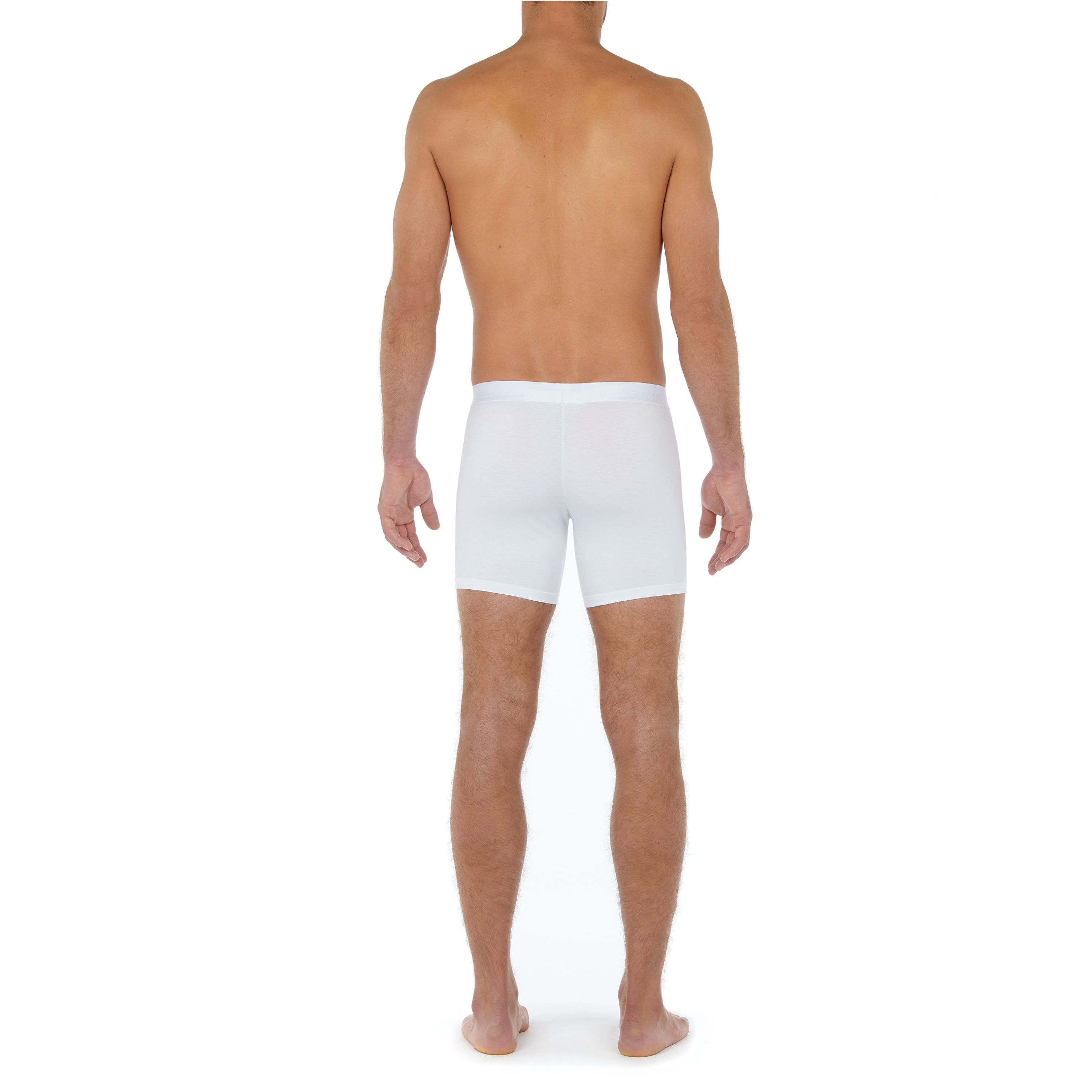 Мужские трусы боксеры удлиненные белые HOM HO1 Long Boxer Briefs HO1 359519_400003 фото 3