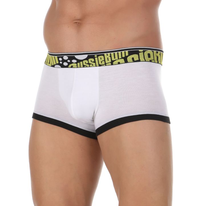  Мужские трусы боксеры Aussiebum Flaunt Hip Yellow & White 