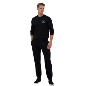 Фото Мужской домашний костюм черный: толстовка и штаны Emporio Armani  111943_3F571 00020