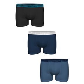Фото Набор мужских трусов боксеров 3в1 (черные, темно-синие, синие) JOHN FRANK JF3BPB01