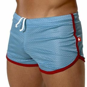 Фото Мужские спортивные шорты Andrew Christian Retro Sports Mesh Gym Shorts Blue