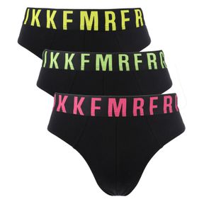 Фото Мужские трусы брифы (черный) набор 3 в 1 Bikkembergs MIX COLOR FLUO BKK1USP16TR