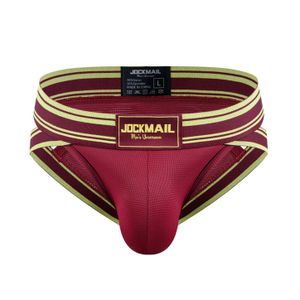 Фото Мужские трусы брифы бордовые с вырезами по бокам JOCKMAIL JM2024-18