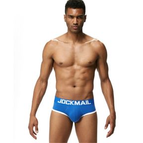 Фото Мужские трусы брифы синие с push up JOCKMAIL JM2022-9