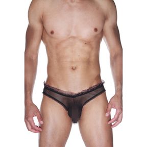 Фото Мужские трусы слипы черные прозрачные LaBlinque LB15518