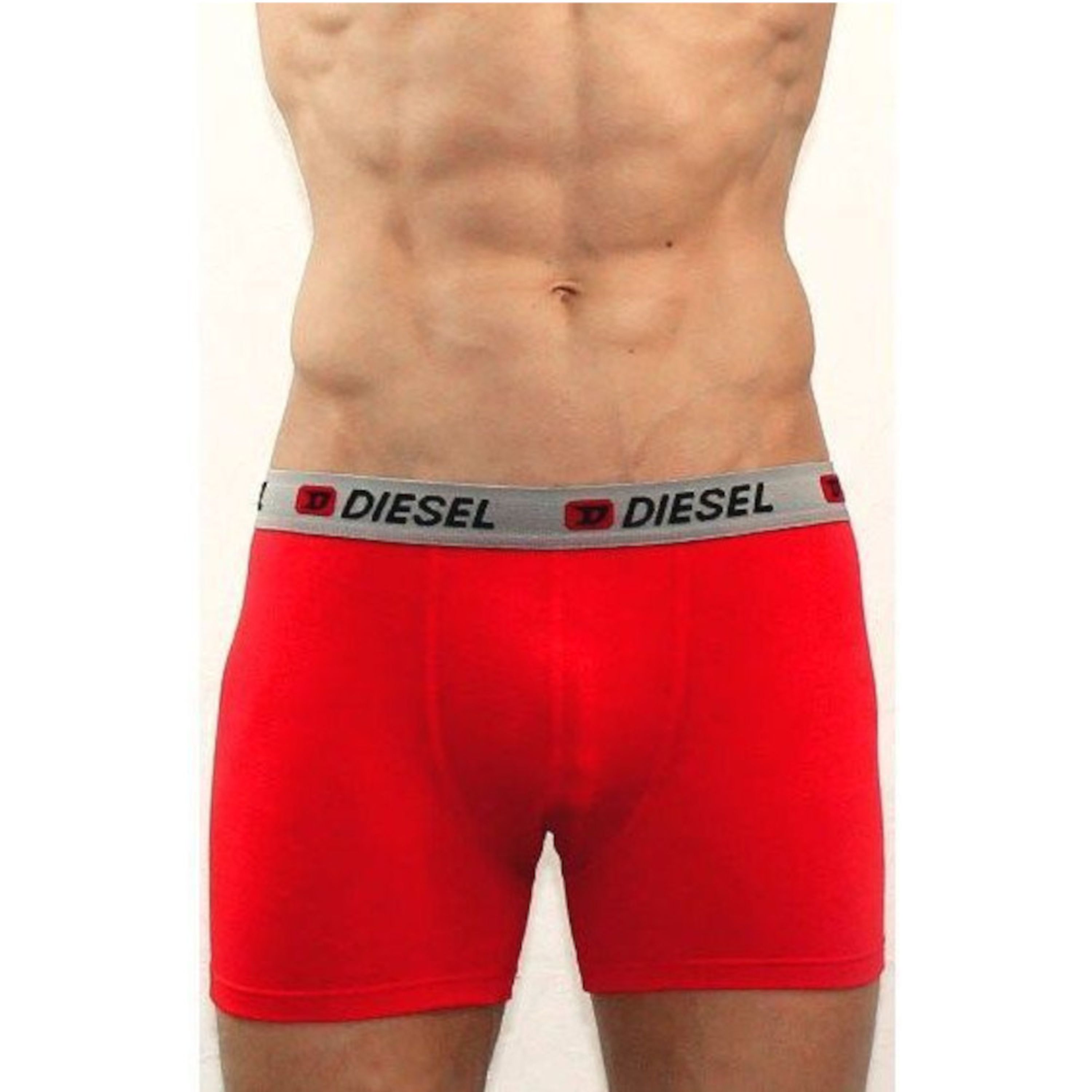 Мужские трусы боксеры завышенные красные Diesel Red фото 1