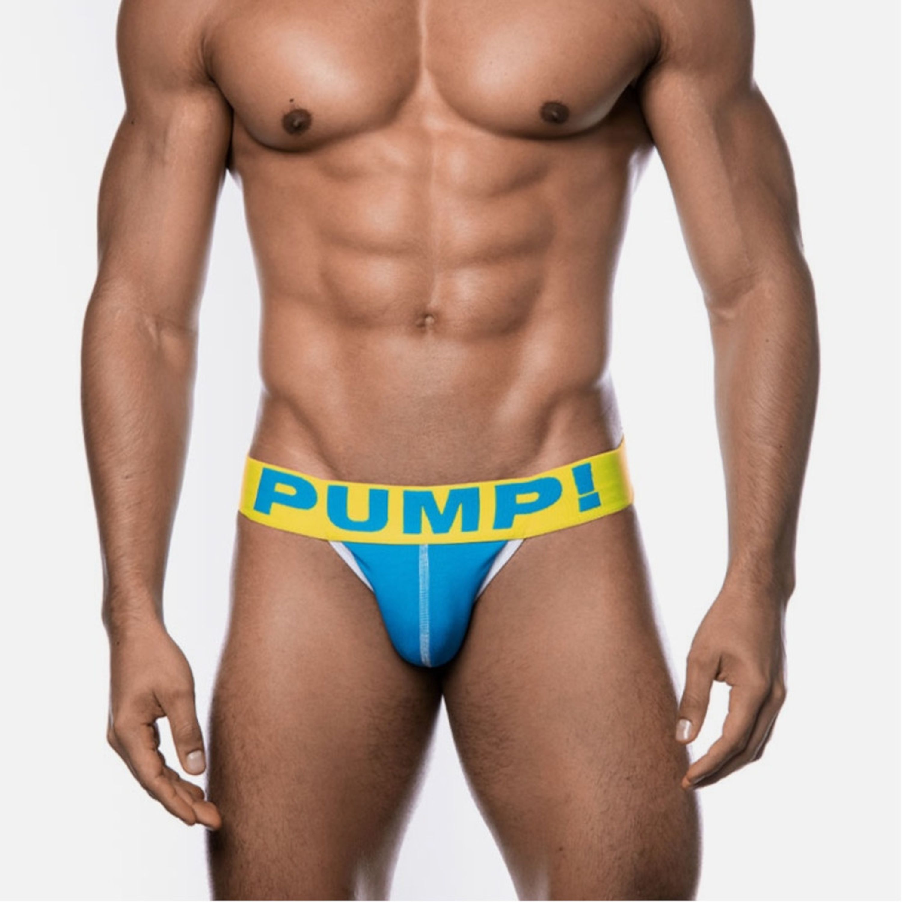 Мужские трусы джоки голубые с желтой резинкой PUMP! PU5106-17 фото 1
