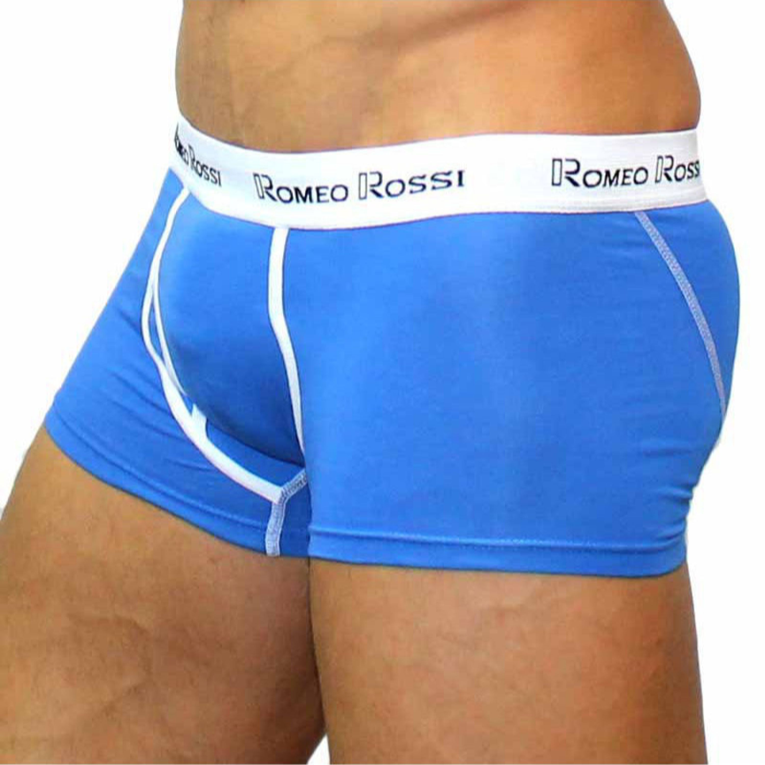 Мужские трусы боксеры голубые Romeo Rossi Boxer Brief RR365-6 фото 3