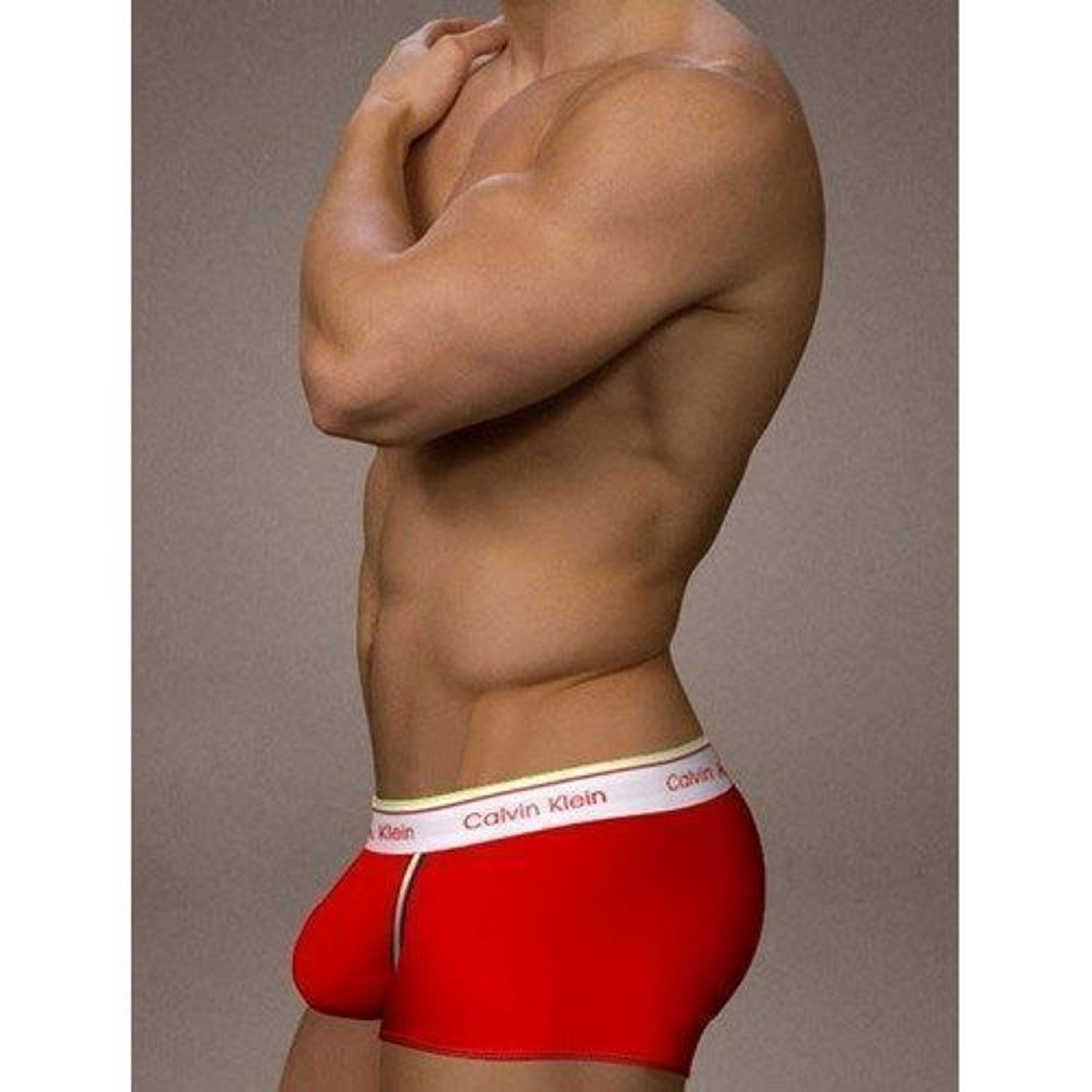 Мужские трусы боксеры красные Calvin Klein Health Boxer Red модал фото 2