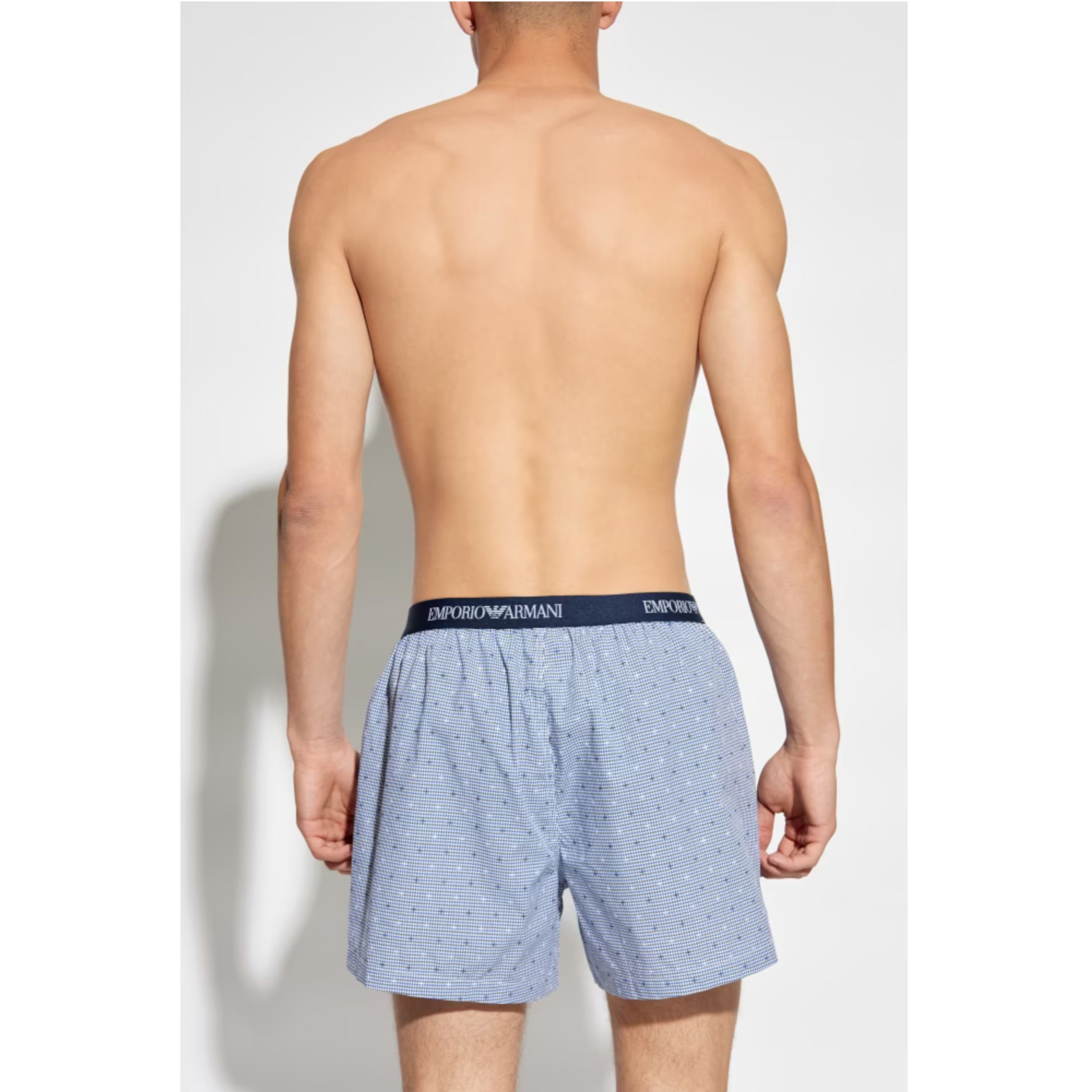 Мужские трусы-шорты голубые Emporio Armani 110991_4F576 20611 фото 3
