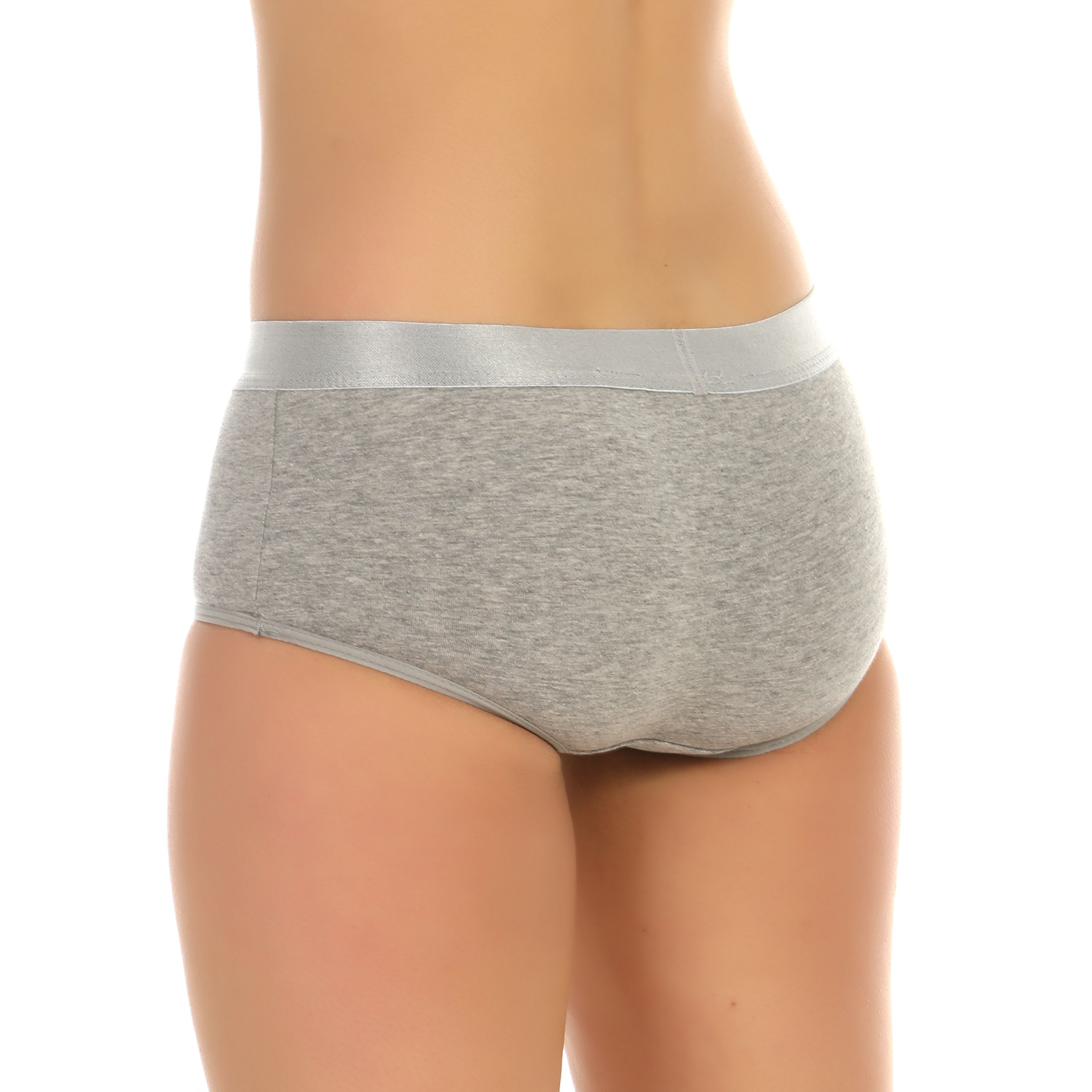 Женские трусы-шорты серые меланжевые Calvin Klein Women Steel Grey фото 2