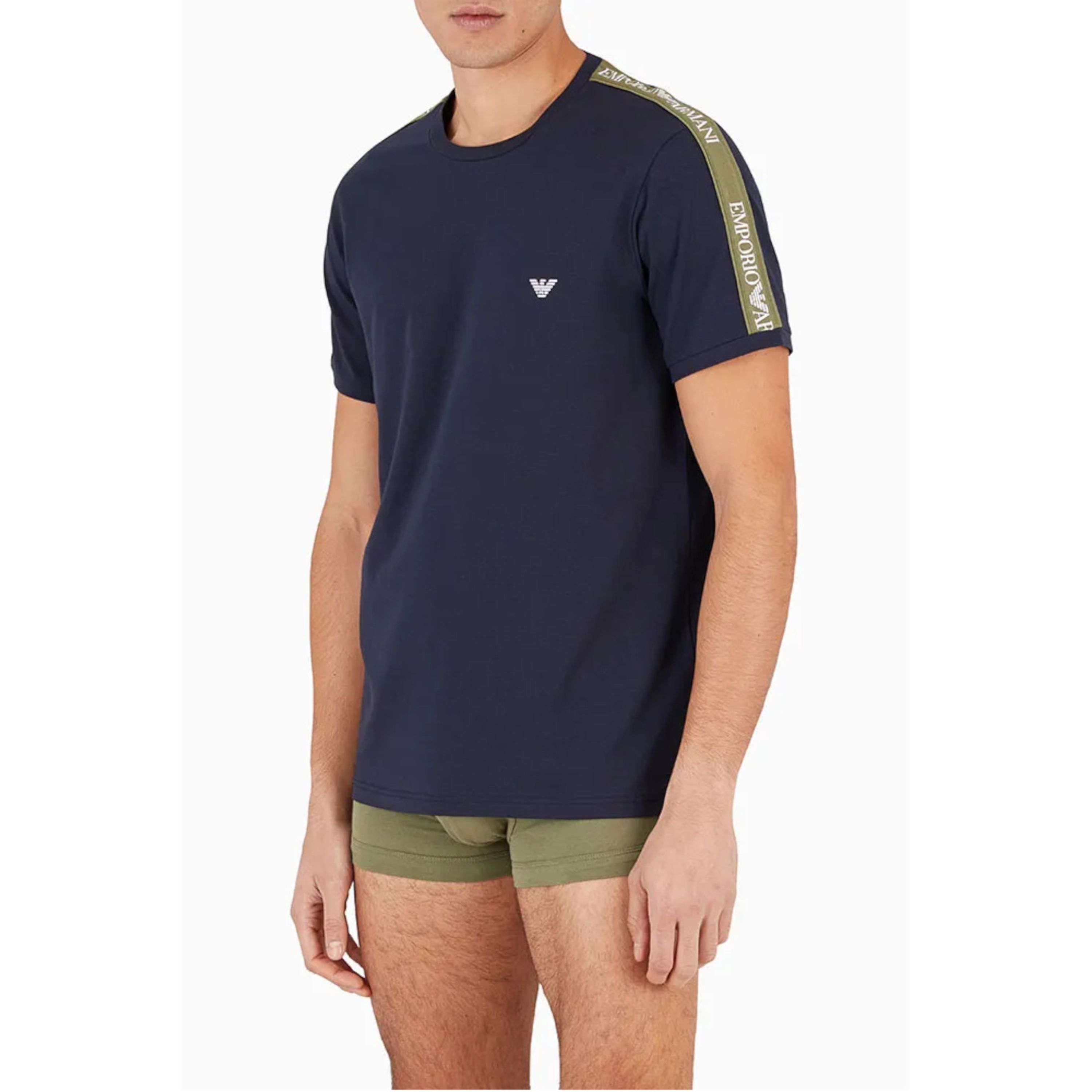 Мужская футболка темно-синяя Emporio Armani 111890_4F717 00135 фото 1