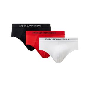 Фото Мужские трусы брифы набор из 3 штук (белый, красный, черный) Emporio Armani 110824_CC722 23410