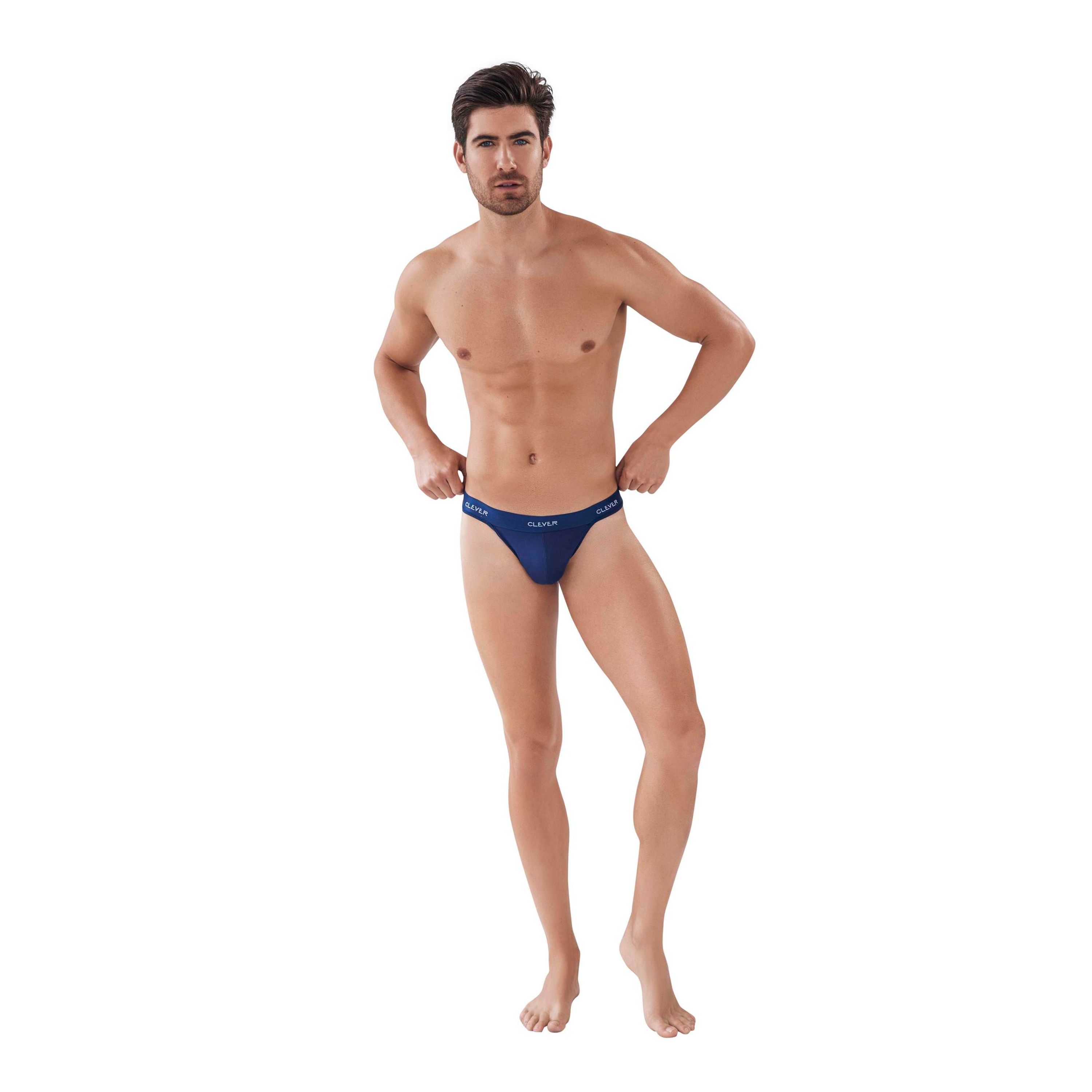 Мужские трусы тонги темно-синие Clever VENTURE THONG 087708 фото 1