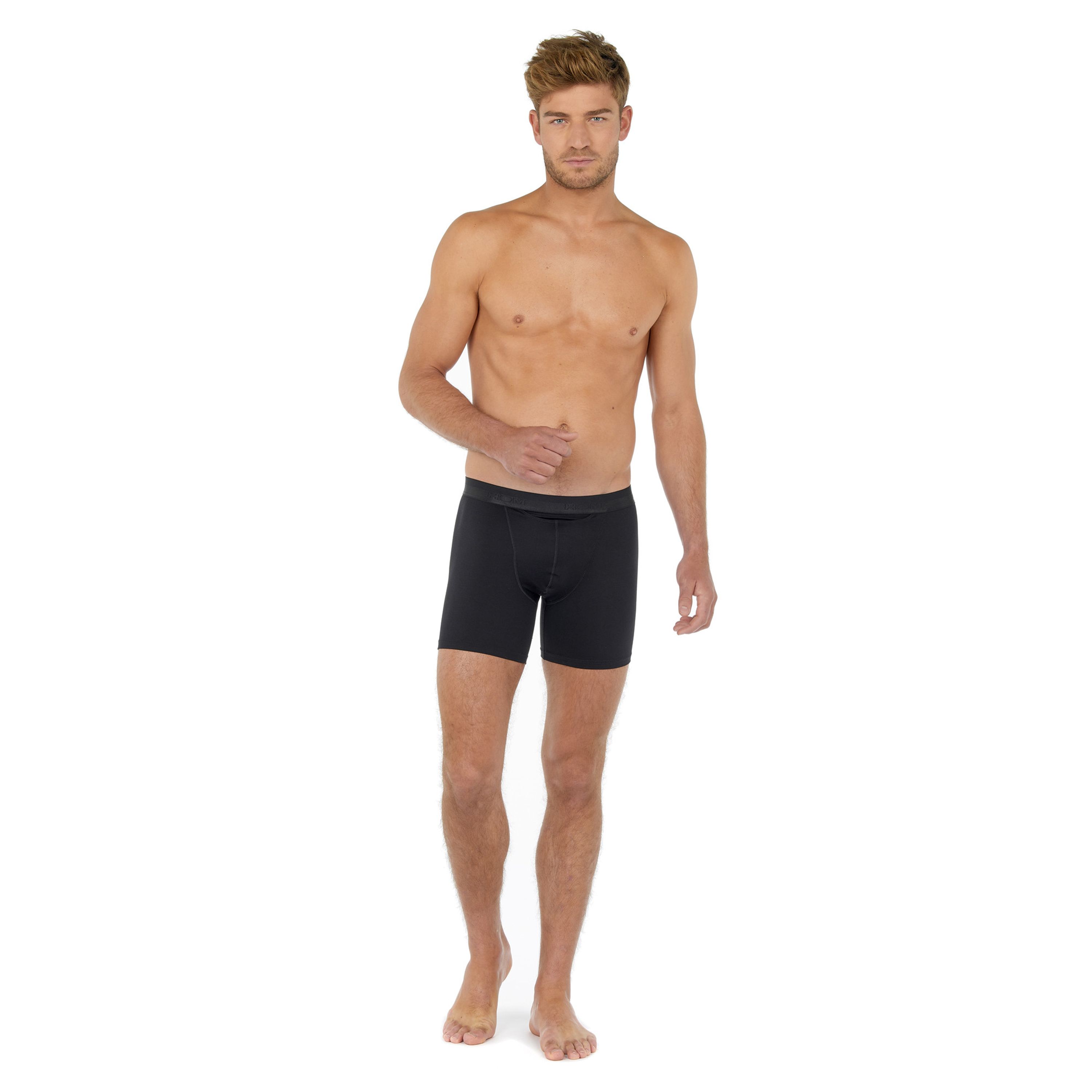Мужские трусы боксеры удлиненные черные HOM HO1 Long Boxer Briefs HO1 359519_400004 фото 1
