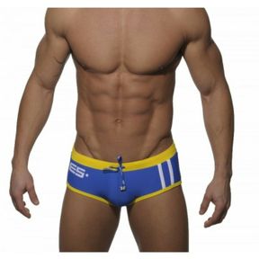 Фото Мужские плавки синие с желтым поясом ES Swim Hips Blue