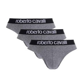 Фото Набор мужских трусов брифов 3в1 серые ROBERTO CAVALLI RC1USP01TR