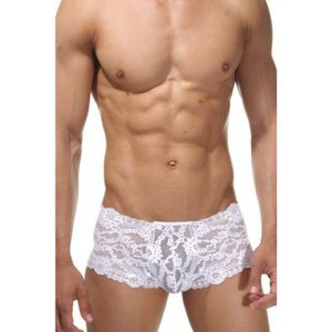 Фото Мужские трусы хипсы белые кружевные LaBlinque LB15227