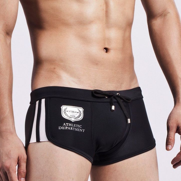 Мужские плавки хипсы черные Seobean Black Athletic Hip Boxer фото 2