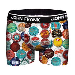 Фото Мужские трусы боксеры белые с принтом JOHN FRANK JFB64