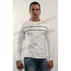 Фото Мужской лонгслив белый EMPORIO ARMANI FDR0074