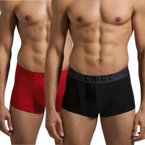 Фото Мужские трусы хипсы (черный, красный) набор 2 в 1 Bikkembergs CUT BKK51UTR22BI/2