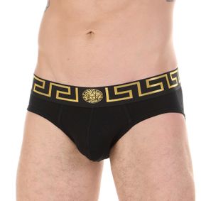 Фото Мужские трусы слипы черные Versace