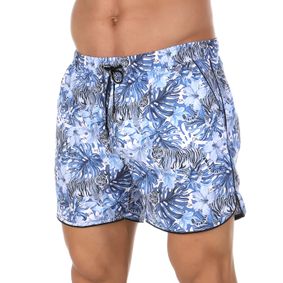 Фото Мужские шорты для плавания голубые с принтом DOREANSE 3834