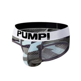 Фото Мужские трусы брифы камуфляжные серые сетчатые PUMP! PU187-3