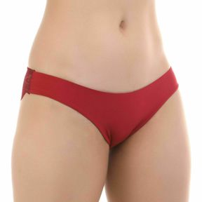 Фото Женские трусы слипы с кружевной вставкой бордовые ROMEO ROSSI RR2503-18