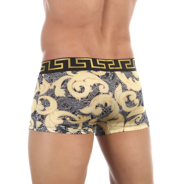 Мужские трусы боксеры черные с принтом Versace фото 2